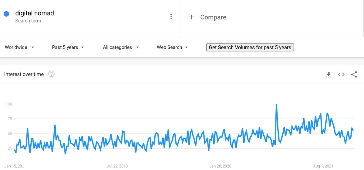 digital nomad search term