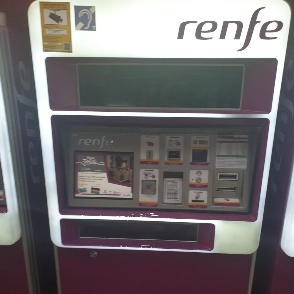 Renfe ticket machine
